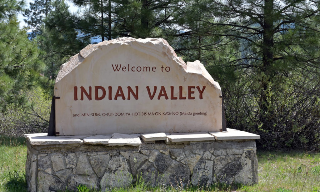 PLUMAS - Indian Valley - Sign